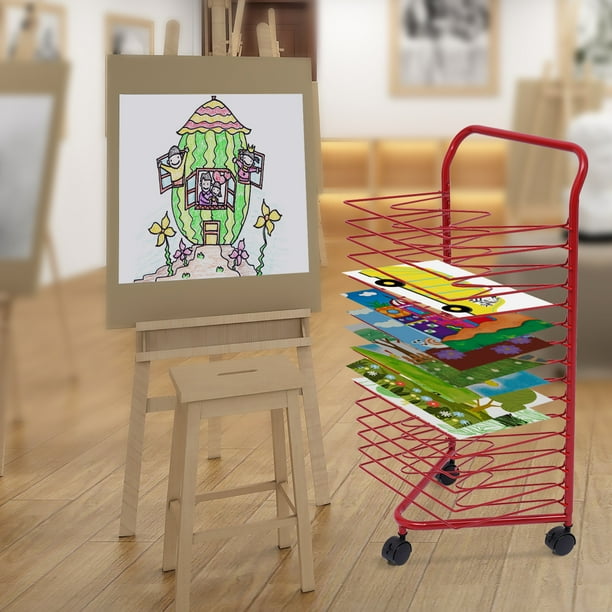 Art Easel Drying Rack for Classroom Paint Drying Rack, Metal Artwork