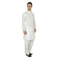 thumbnail image 2 of Mens Cotton Chikan Lucknowi Indian Kurta Pyjama Bollywood Style Ethnic Costume, 2 of 5