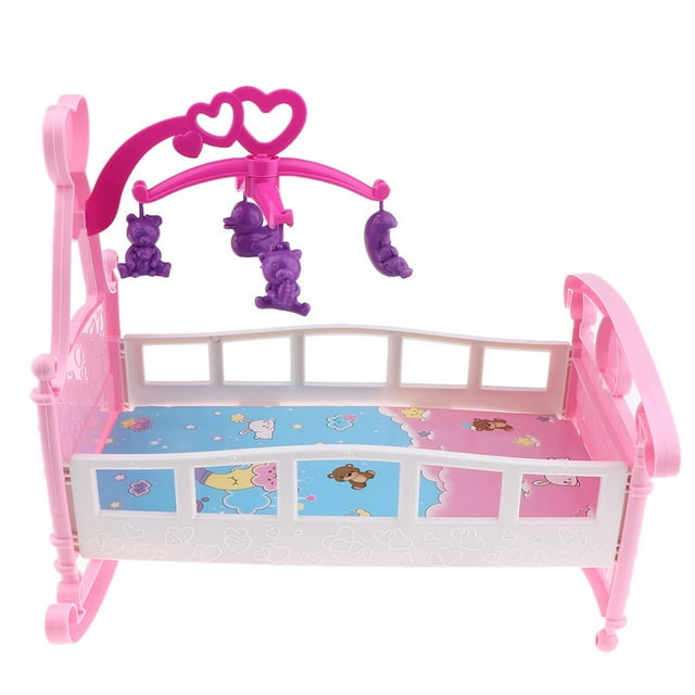 Muñeca de Simulación, Cama Mecedora, Cuna de Juguete, , Muebles de Dormitorio en Miniatura para Muñeca , Muñeca Reborn de CUTICAT Muñeca mecedora cuna