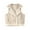 Beige, variant on Lovskoo 2024 Women's Outerwear Vests Shearling Fleece Jacket Cropped Vest Zip Up Faux Leather Sleeveless Winter Coat with Pockets Beige