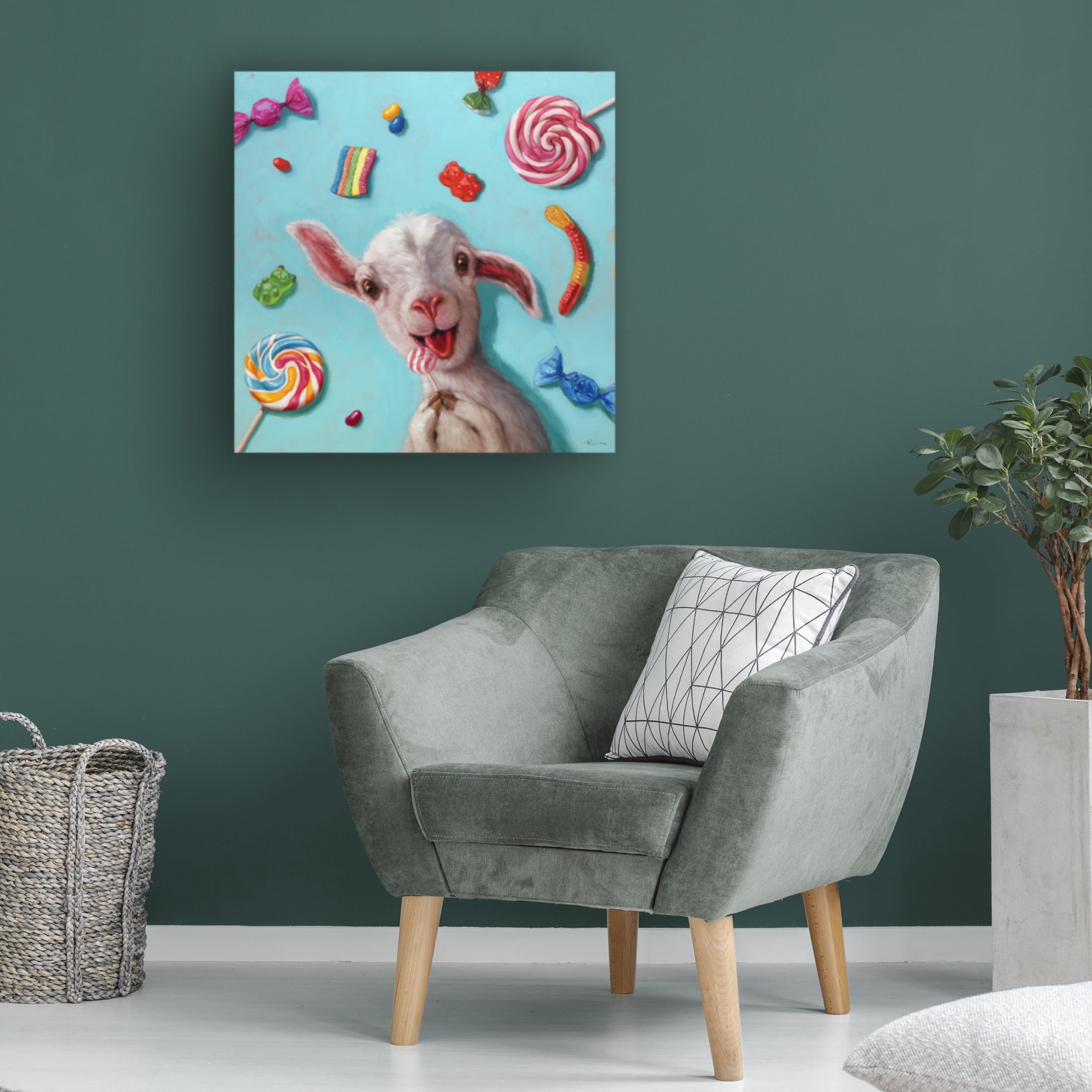 Canvas Wall Art - Lucia Heffernan 'Kid In The Candy Store' Wall Art for Living Room, Bedroom, or Office Décor by Trademark Fine Art - 24 x 24 Inches