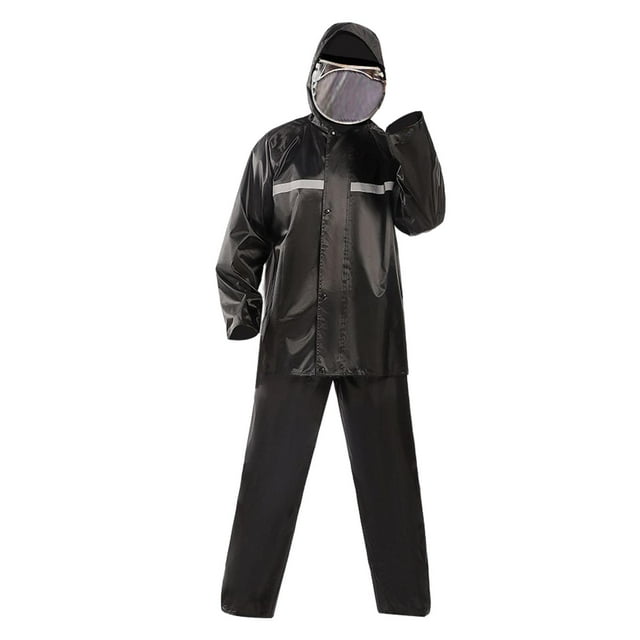 Traje Impermeable Zulema para Hombre con Tira Reflectante Ropa Impermeable para Senderismo XXXXL