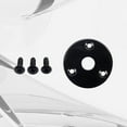 thumbnail image 3 of SHISUYAN Round Guitar Jack Plate Indented 1/4 Inch Guitar Pickup Output Input Jack Socket Plate Metal Jack Plate With Screws for Electric Guitar Bass (Black), 3 of 8