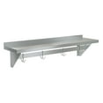 thumbnail image 2 of KoolMore 12" x 48" 18-Gauge Stainless-Steel Heavy Duty Wall Shelf with Pot Rack., 2 of 7