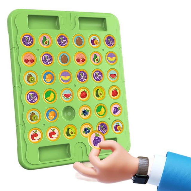 Flip Matching Board Game Fruit Pattern Learning For Kindergarten Children Observation Concentration Training Party Activity Plastic A