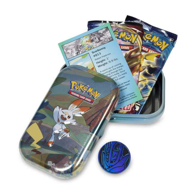 Pack De 5 Minicajas Metálicas Pokémon Galar – Con 4 Cartas Promocionales Y Sobres De Refuerzo
