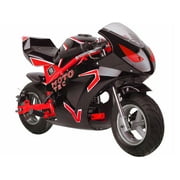MotoTec 49cc 2-Stroke Gas Powered Pocket Bike Mini Motorcycle GT Red