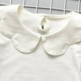 thumbnail image 3 of Little Girls Summer T Shirt Short Sleeve Peter Pan Collar Solid T-Shirt For 0 To 6 Years, 3 of 4