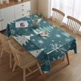 thumbnail image 4 of Rectangle Table Clothes Winter Christmas Snowflake Scene Tablecloth,Modern Foldable Table Cloths for Picnic Party Halloween Fall Thanksgiving Christmas, 4 of 5