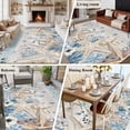 thumbnail image 5 of Blue Beige Coastal Area Rugs 5'x7', Small Throw Rugs for Laundry Room Playroom, Beach Starfish Summer Eucalyptus Vintage Indoor Outdoor Rug Non-Slip Low Pile Carpet Runner Reversible Floor Mats, 5 of 8