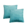 thumbnail image 2 of Home Soft Things Faux Fur Throw Pillow Cover 2 pcs Set - Aqua - 20'' x 20'', 2 of 6