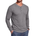 thumbnail image 2 of GENTS BLISS Henley Men Shirts Lightweight Long Sleeve Shirts for Men Crew Neck Casual Men T-shirts Striped Knit Shirts, 2 of 9