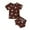 Brown, variant on Odeerbi Baby Boy Girl Clothes Toddler Outfit Short-sleeve Rainbow Cactus Print Top Shorts Children Two-piece Set Brown