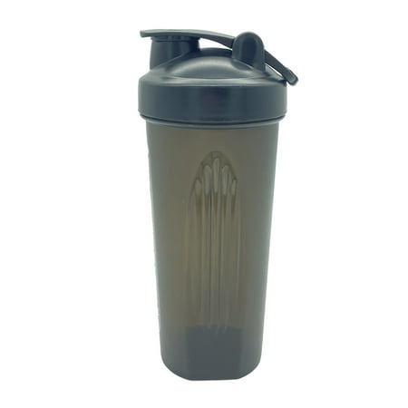 

xinst 600ML Shaker Bottle Easy to Carry Food Grade Leak-proof Screw-on Lid Large Capacity Drinkware Plastic Protein Shakes Water Bottle for Exercise