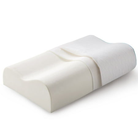 Bedsure Bio-Zero Hydrophilic Memory Foam Pillow Contour - Cervical Pillow for Sleeping - Bed Pillows for Back, Side Sleepers with Removable Bamboo (Best Contour Memory Foam Pillow)