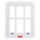 thumbnail image 1 of Pet Flap Door Magnetic Plastic Small Pet Automatic Self Closing Flap Screen Gate Frame for Household White, 1 of 5