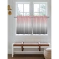 thumbnail image 7 of Half Window Curtains 24 Inches Long, Gradient Pink Grey, Window Treatment Curtain Drapes, Modern Abstract Color Ombré Art Short Curtains Tiers for Kitchen Over Sink, 27.5"x24", 2 Panels, 7 of 7