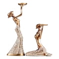 thumbnail image 2 of Abstract Art Beauty Figurines Statues Candlesticks Office Coffee Table Decor golden, 2 of 8