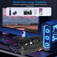 thumbnail image 2 of Carrying Case Compatible with for Nintendo Switch 2 / ROG Ally / Steam Deck, WaterProof Protective Carry Case, Double Zipper, Game Console Portable Travel Chest Bag for Cable, Adapters, 2 of 7
