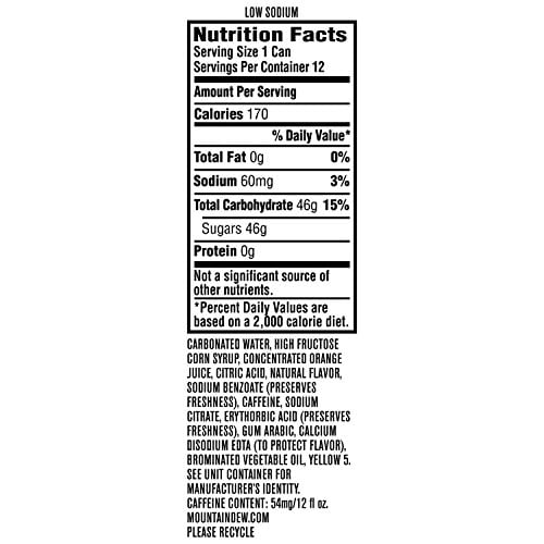 Mountain Dew Soda, Fridge Pack Bundle, 12 fl oz, 36 Cans