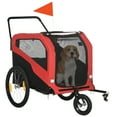 thumbnail image 2 of Aosom 2-in-1 Dog Bike Trailer Pet Stroller Carrier for Large Dogs, Red, 2 of 9