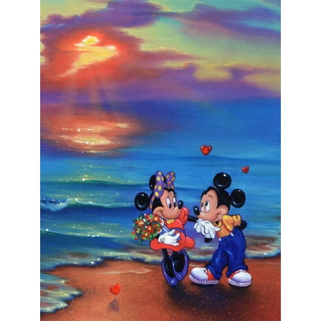 Disney Mickey Mouse And Minnie Colorful Canvas Painting Wall Art Donald Duck Posters Prints For Living Room Cartoon Home Decor20X30CM NO FRAME Gao Jinjia LED