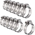 thumbnail image 1 of 10 Pieces Hose Clamp Adjustable Stainless Steel Hose Clamps Clips Fastener, 1 of 7