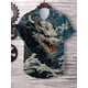 thumbnail image 4 of Camisa de Año Nuevo chino para hombre, camiseta de manga corta con cuello de solapa a la moda, camisa para hombre con estampado de dragón genial, ropa de hip hop callejero, 4 of 4
