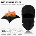 thumbnail image 6 of TAGVO 2 Pack Balaclava Face Mask, One Cap for Two Purposes, Thermal Knitted Beanie Hat Motorcycle full Face Mask Hood Hat Neck Warmer for Men Women, Outdoor Windproof Balaclava Cap, Black&Grey, 6 of 10