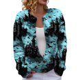 thumbnail image 2 of Women's Vintage Halloween Ghost Cardigan Sweater Crew Neck Button Down Floral Knit Casual Outerwear Jacket for Fall Winter, 2 of 5