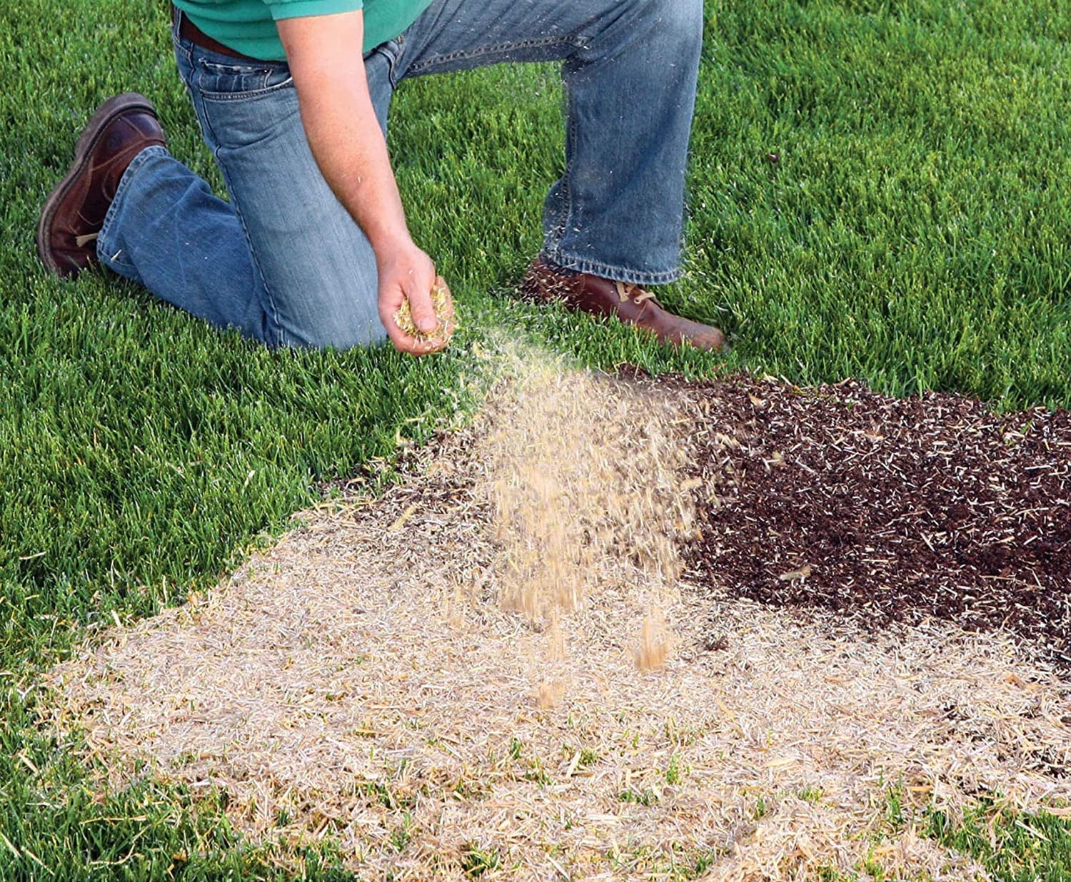 EZ-Straw Seeding Mulch with Tack - Biodegradable Processed Straw ? 2.5 CU FT Bale (Covers up to 500 sq. ft.) (2 Pack)