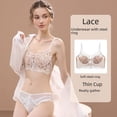 thumbnail image 3 of Chaleco de verano con encaje para mujer, hermoso chaleco con espalda fina, pequeño pecho, push-up, anillos de acero, sujetador ultrafino, ropa interior francesa sin esponja, 3 of 5