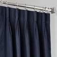 thumbnail image 2 of Polo Navy Solid Cotton Pleated Curtain (1 Panel), Polo Navy, 25W X 120L, 2 of 5