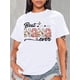 thumbnail image 1 of Women's Casual Crew Neck T-Shirt with "Best Mama Ever" Butterfly Heart Print, 100% Polyester Knit Fabric, Medium Stretch, Fashionable Short Sleeve Top for Spring/Summer/Fall, 1 of 7