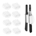 thumbnail image 1 of Uxcell 8Pcs Soporte Adhesivo de Silicona para Bolígrafos de Escritorio, Soportes Redondos de 2 Ranuras para Lápices, Clip de Marcador, Blanco, 1 of 6