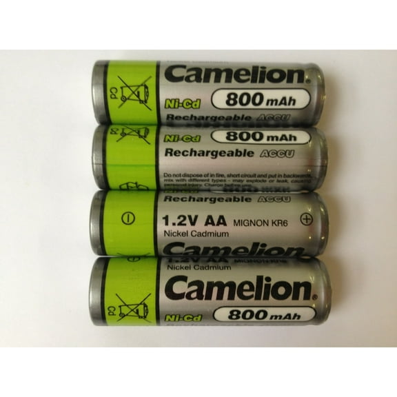 Camelion AA Rechargeable NiCD Batteries 800mAH 4 Pack