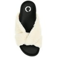 thumbnail image 5 of Brinley Co. Womens Crisscross Faux Fur Slipper, 5 of 7