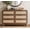 6-Drawer walnut, variant on Wetalus Rattan 9 Drawer Dresser, 55" Modern Farmhouse Wood Chest, Boho TV Stand for Bedroom,Walnut