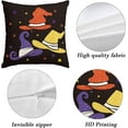thumbnail image 5 of Halloween Pillow Covers 18x18 Set of 2 Colorful Witch Hat Star Decorative Throw Pillow Covers Fall Halloween Cushion Cases for Home Sofa Couch Farmhouse Decorative, 5 of 6