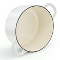 thumbnail image 3 of Crockpot Artisan 6 Quart Enameled Cast Iron Dutch Oven in Matte Linen with Gold Handle, 3 of 7