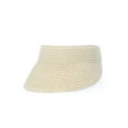 thumbnail image 3 of Time and Tru Women's Straw Visor Hat, Light Natural, 3 of 3
