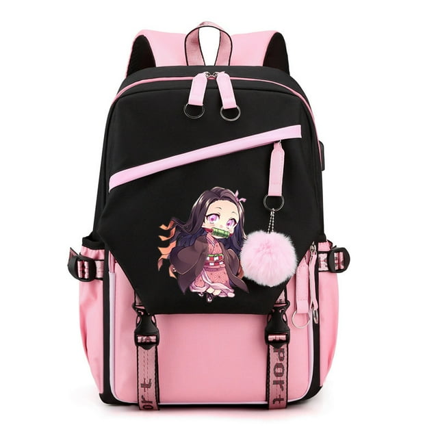 Mochila escolar Demons Slayers Anime, 27 x 17 x 42 cm