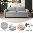 thumbnail image 4 of Timbernest 72.8" Convertible Sofa Bed, 2 in 1 Queen Sleeper Sofa, Modern Corduroy Pull Out Sofa Bed with USB Ports, Cup Holders, Side Pockets, Phone Stand, Gray, 4 of 7
