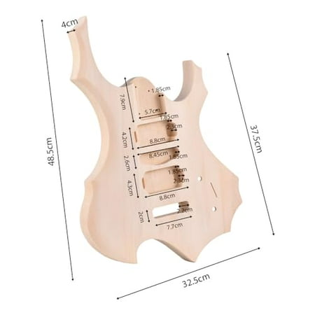 body,HUIOP guitar body unfinished,DIY Electric Guitar Unfinished Body Guitar Barrel Blank Wooden Guitar Body Replacement Parts
