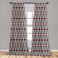 thumbnail image 5 of Ambesonne Retro Curtains, Ukrainian Traditional Art, Pair of 28"x63", Multicolor, 5 of 5