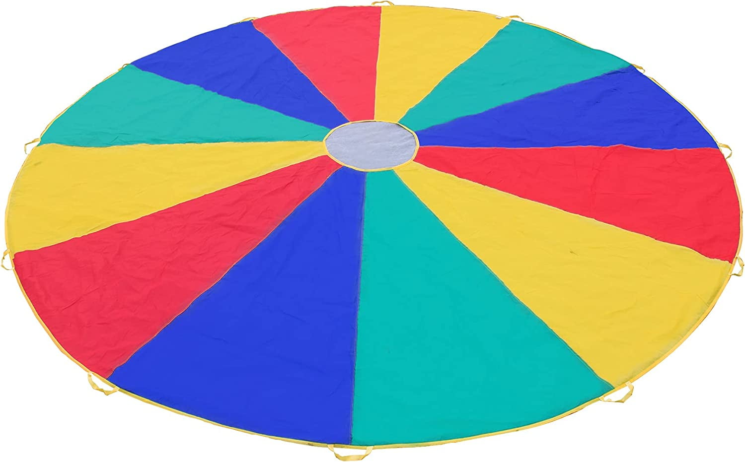16ft Play Parachute for Kids, Rainbow Parachute Toy, Party Game Parachute with Handles for Kids