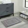 thumbnail image 5 of Jean Pierre New York Sophie Border 100% Cotton Bath Mat - Non-Slip Bath Rug - Charcoal Grey - 27" x 45", 5 of 8