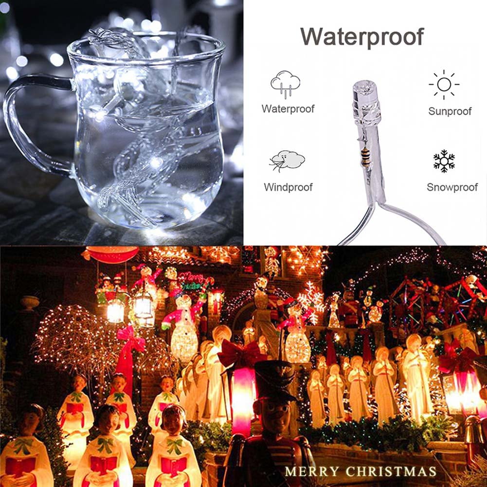 Kepooman 1800 LED String Light, Outdoor Indoor Christmas Lights Fairy String Lights for Homes, Christmas Tree, Wedding Party, Room, Indoor Wall Decoration Curtain, Warm White