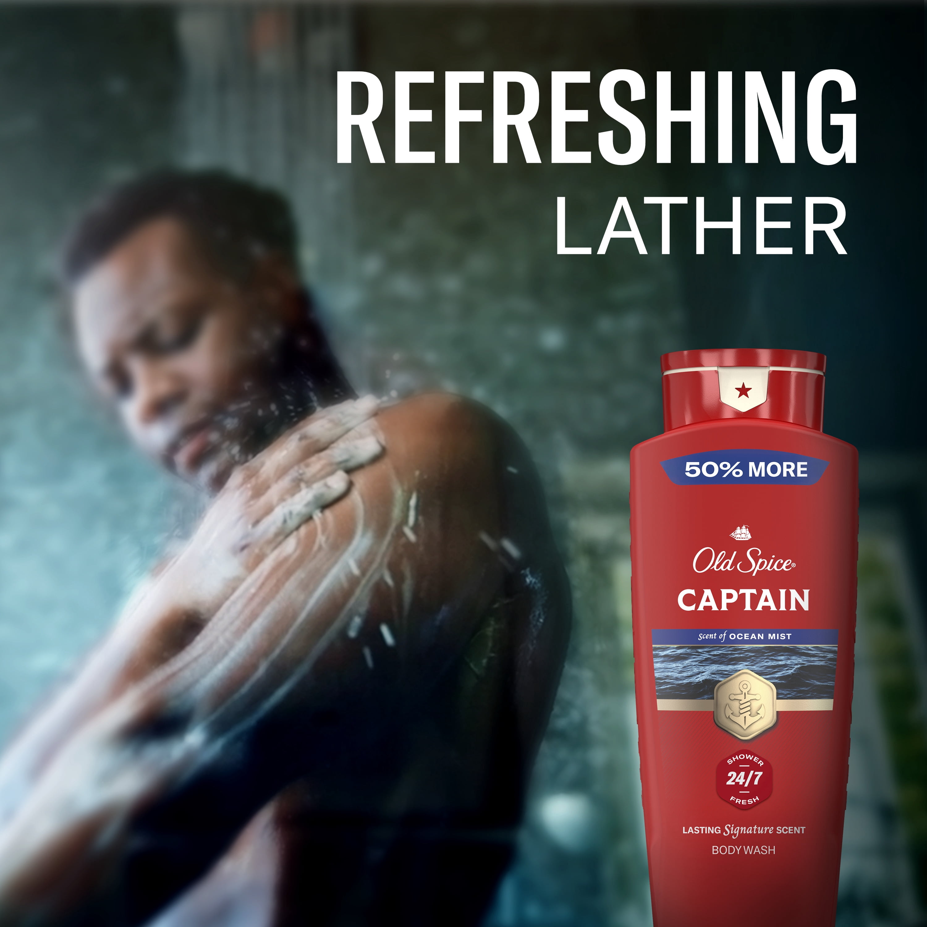 Old Spice Red Collection Body Wash for Men, Captain Scent, 24 fl oz