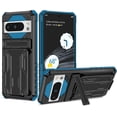 thumbnail image 1 of KOMI for Google Pixel 8 Pro Case with Card Holder, Built-in Stand Full-Body Drop Tested Protective Wallet Case for Google Pixel 8Pro (Blue), 1 of 5